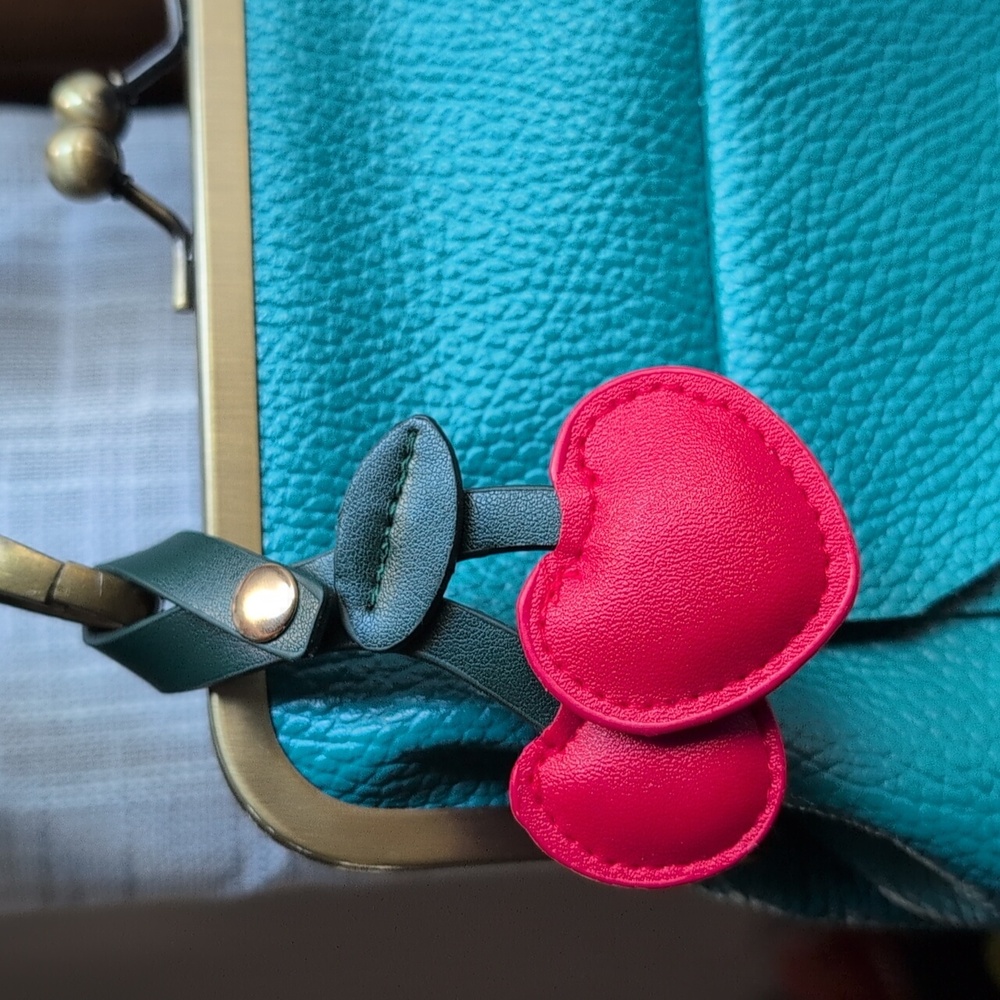 Cherry Red & Dark Green Bag Charm